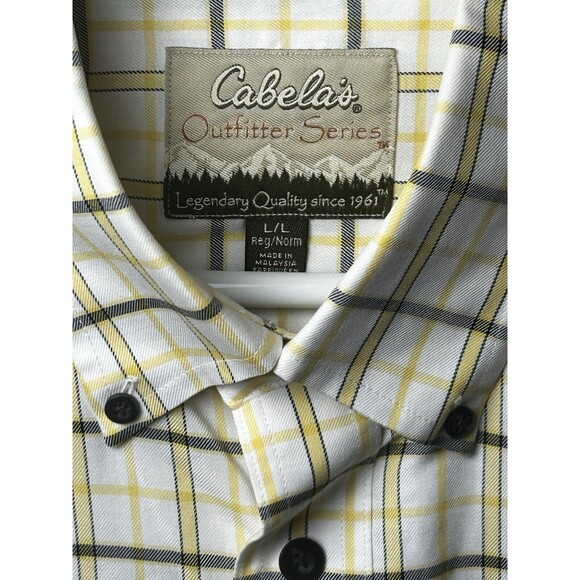 CABELA'S Outfitters‎ Series Men's Size Large 100% Cotton Button Up Shirt - Picture 2 of 2